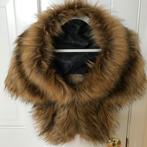 Brown fur shawl